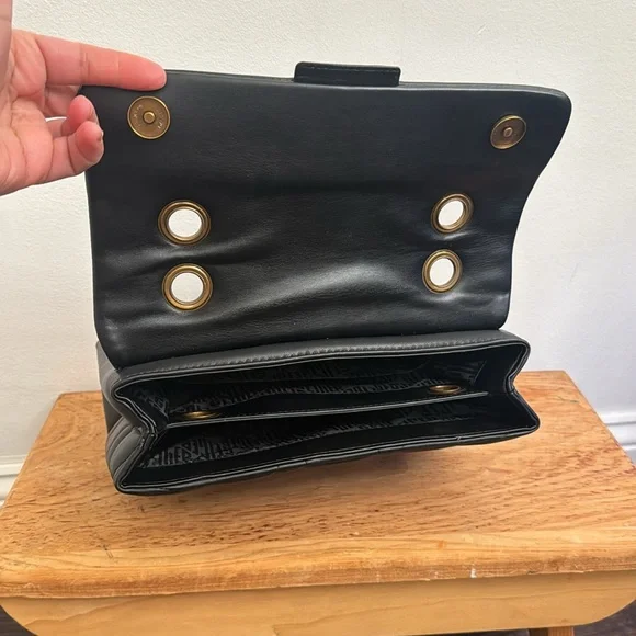 Kurt Geiger London Medium Kensington Union Jack Black Leather Bag - Picture 5 of 7